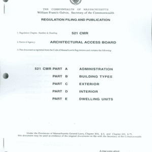 Architectural Access Board Regulations