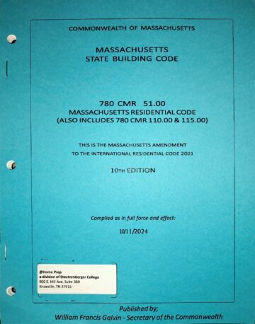 Mass Residential Code - 10th Ed