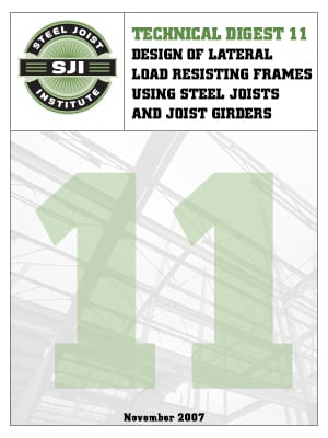 DESIGN OF LATERAL LOAD RESISTING FRAMES USING STEEL JOISTS AND J